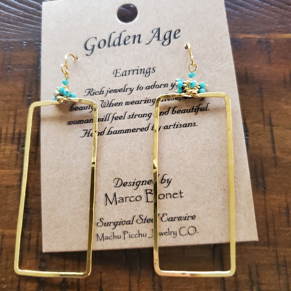 Square drop earrings